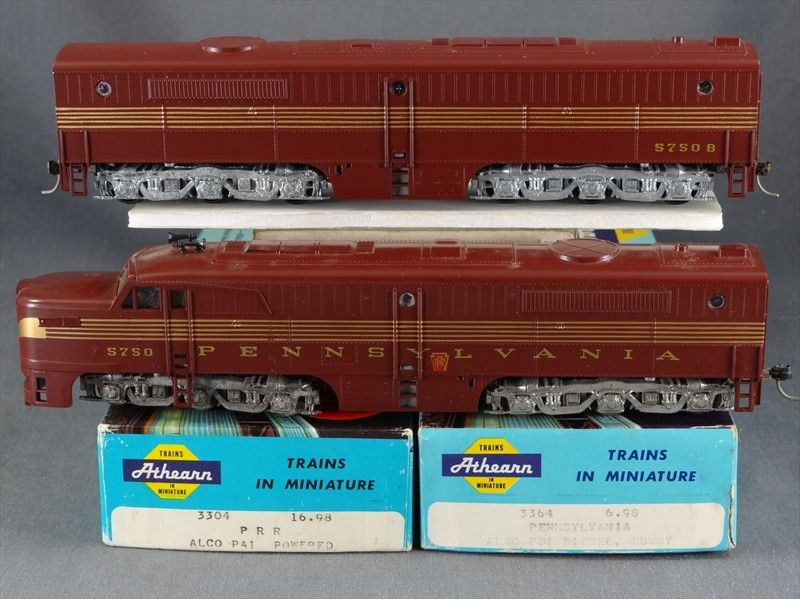 DTD TRAINS   HO SCALE   ATHEARN ALCO PA1 & PB1 DIESEL   PRR 