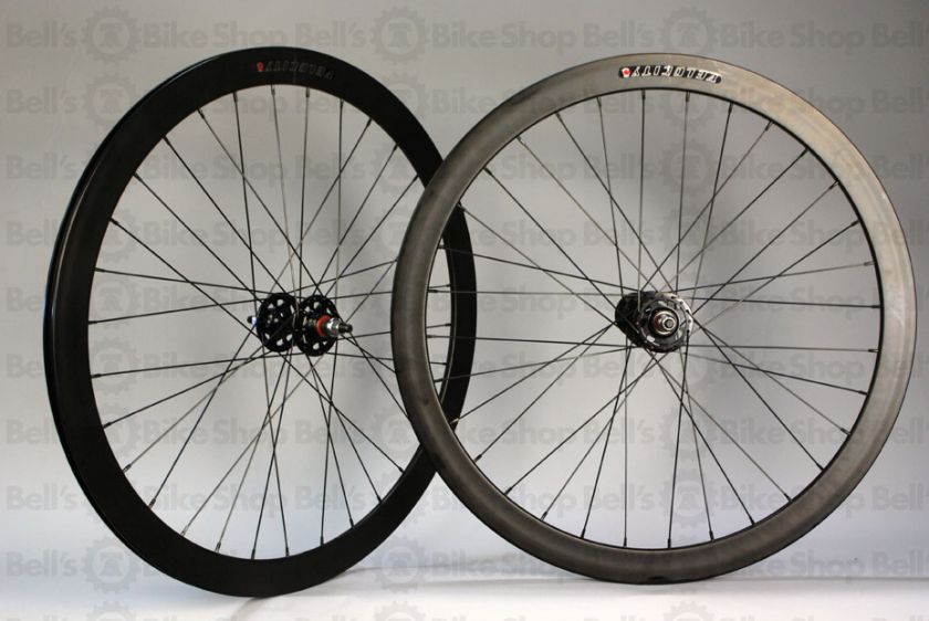 Velocity B43 Track Wheels ALL BLACK Fixed Gear Deep V 072774725519 