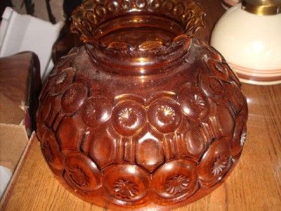   Rare L.E.Smith Moon and Stars Ceiling Mounted Amber Lamp  