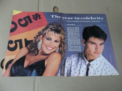 Old Rare Vanna White Tom Cruise pinup clipping #A  