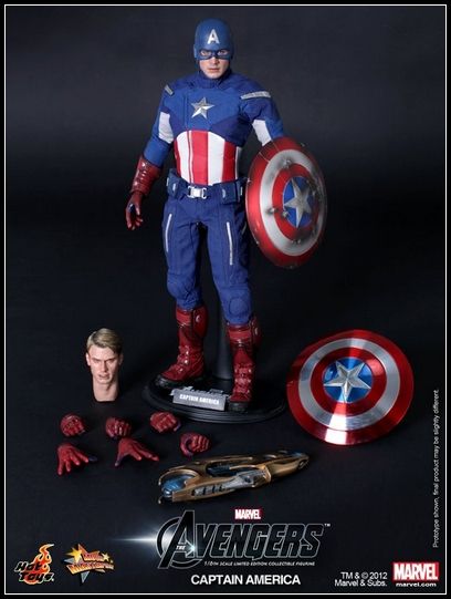 Hot Toys 1/6 Marvel The Avengers   Captain America NEW  