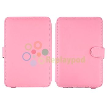 PINK EXECUTIVE LEATHER WALLET CASE FOR  KINDLE 3  
