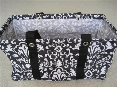 Thirty One Large Utility Tote Black Parisian Pop NEW  