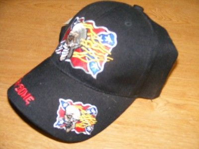 CONFEDERATE BAD 2 DA BONE REBEL SKULL REDNECK HAT CAP  