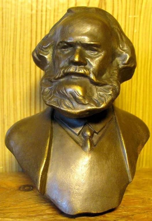 SECRET OF ANTI CRISIS   KARLX MARX   METAL BRONZE BUST  