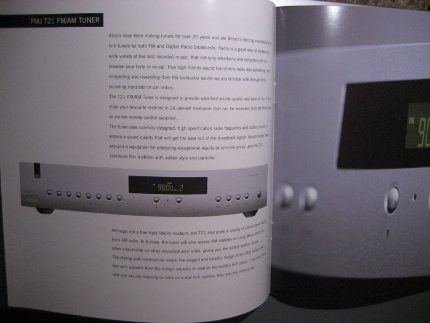 Arcam FMJ Series Components Brochure  