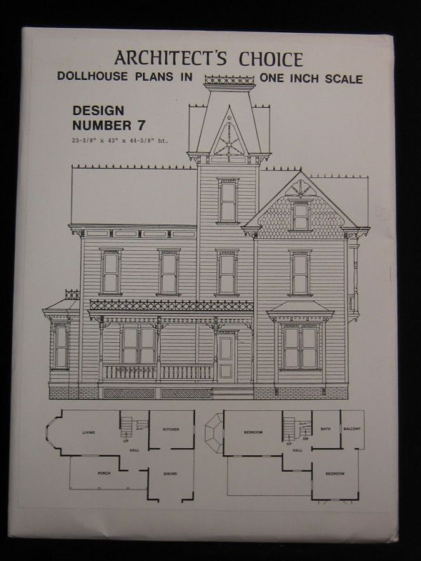 Dollhouse Plans Design #7 Architects Choice 112 Scale  