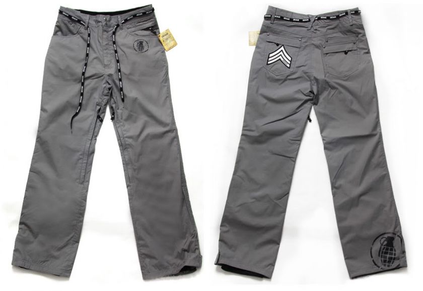 Grenade R.E.G. Snowboard Ski Pants Gray XL  