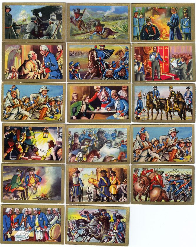 Twenty Seven Vintage German Military History Cards from 1934  