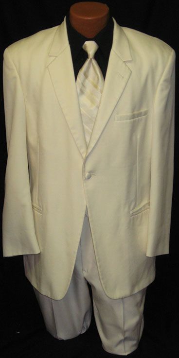 Mens Perry Ellis Lido Ivory Off White Tuxedo Jacket  