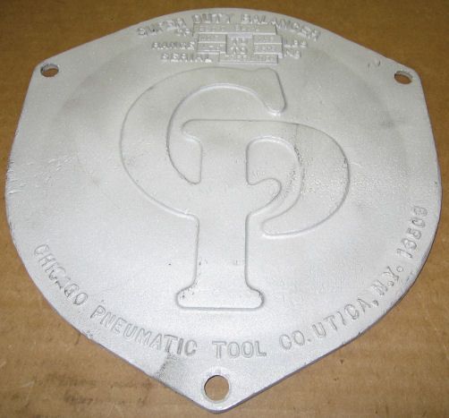 Chicago Pneumatic Name Plate from a Tugger or Balancer  