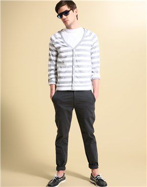  Stripe Jersey Cardigan