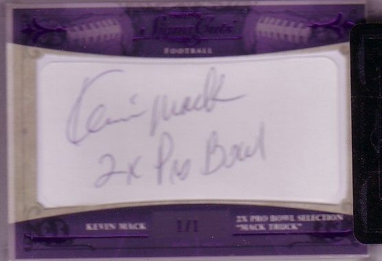 2011 TRISTAR SIGNA CUTS KEVIN MACK TRUCK AUTO #1/1  