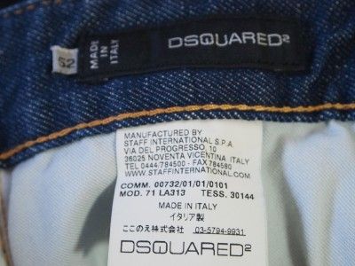 NWT Authentic DSQUARED 2 JEANS Made in ITALY Sz52/US.38  