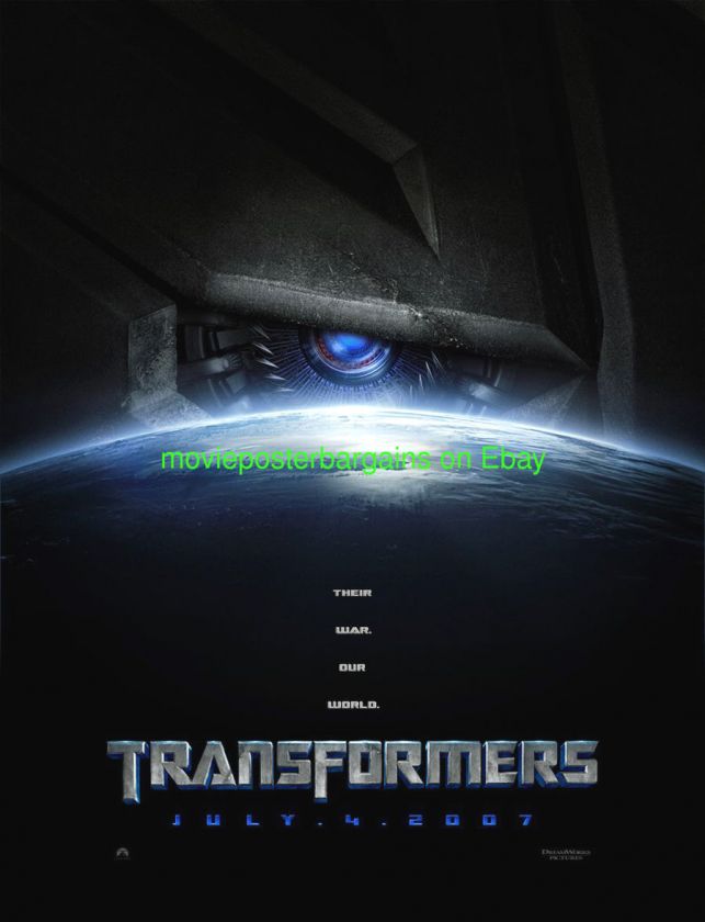 TRANSFORMERS MOVIE POSTER 1ST ADVANCE 2007 FILM  