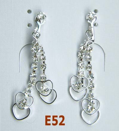 Brand New Brilliant Rhinestone Clip on Earrings  