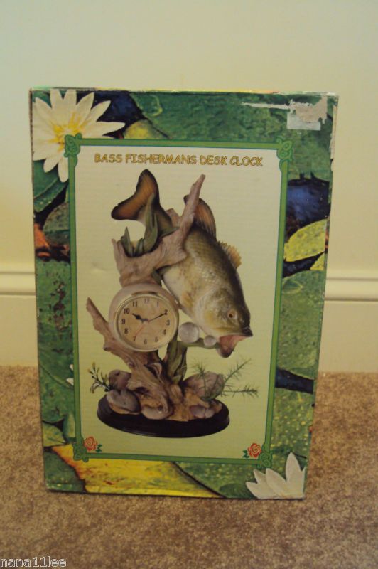 BASS FIGURE & Quartz DESK CLOCK Great 4 FATHERS DAY  