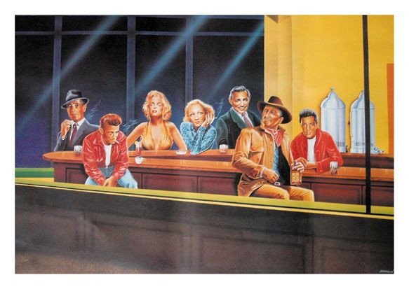 HOLLYWOOD LEGENDS   POSTER (NIGHTHAWKS / HOPPER)  