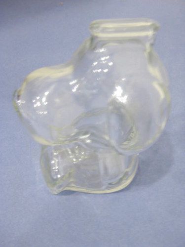 vtg Snoopy Dog Clear Glass Still Bank  