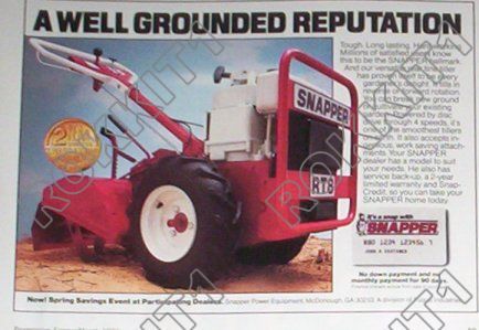 1986 Snapper Rear Tine Tiller AD  