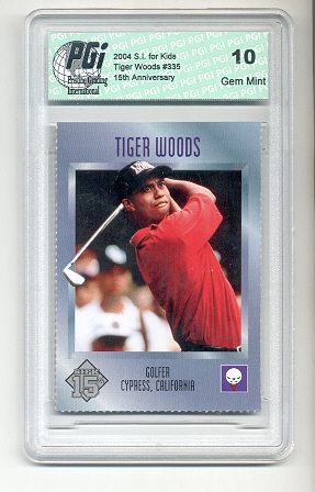 TIGER WOODS 4 Card lot 2001 SCI GOLD Rookie PGI 10  