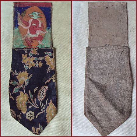 ANTIQUE CLOUD FAIRY BANNER TIBET TSAKLI PAINTING D  