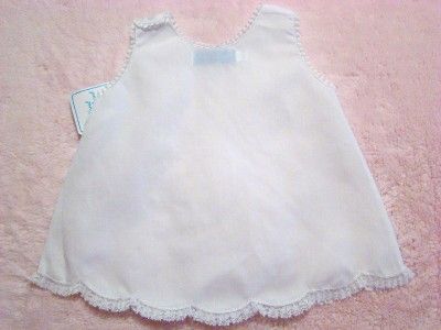 NEWBORN BABY GIRLS WHITE BATISTE LACE SLIP~NWTS~reborn  