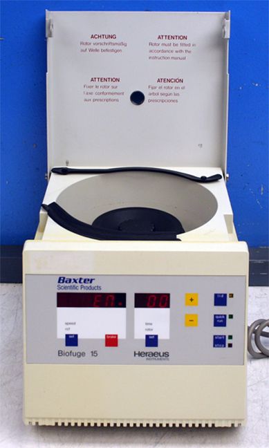 Baxter Heraeus Biofuge 15 Tabletop Centrifuge  