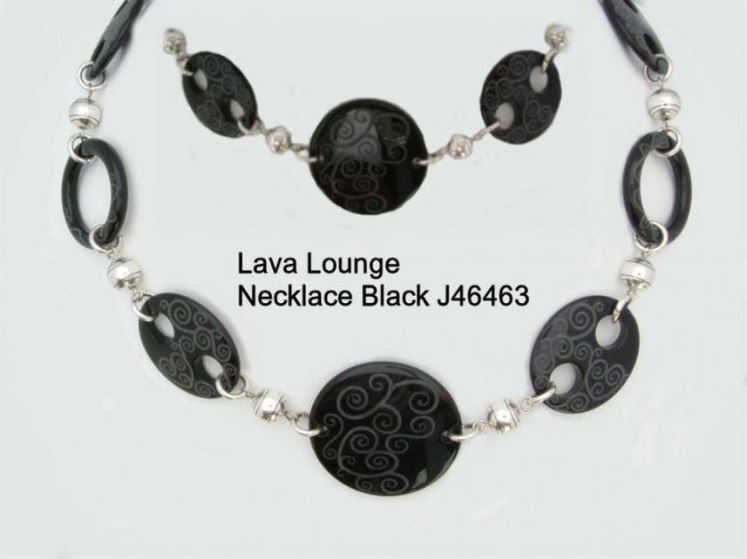 Brighton Auth. Lava Lounge Necklace Black  