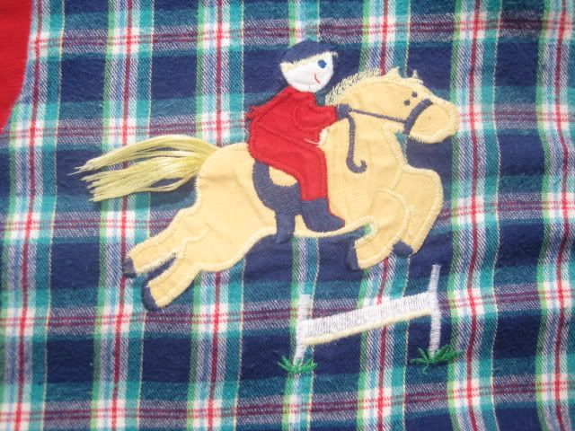 Bailey Boys Reversible Longall Size 4 Horse Christmas  