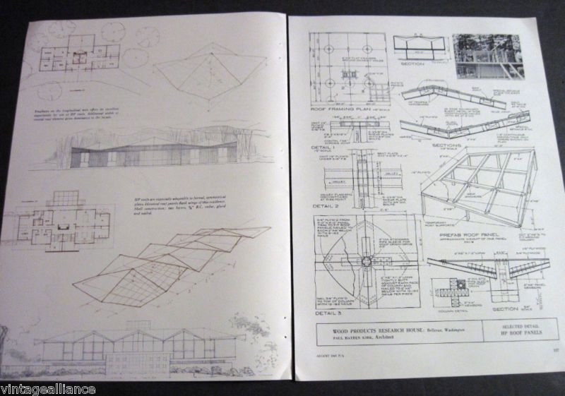   designs Hyperbolic Paraboloid Roof in Bellevue WA 1961 Article  