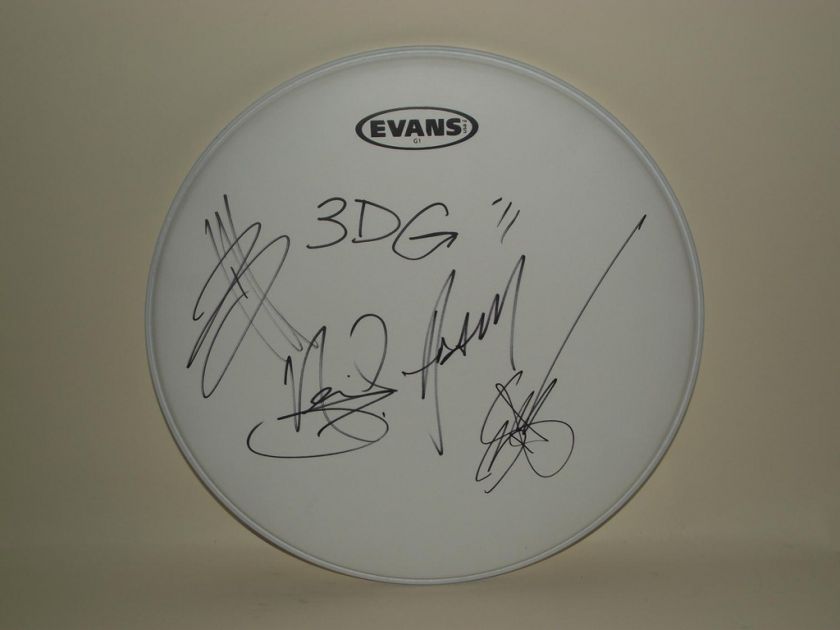 Three Days Grace Drumhead BAND SIGNED COMPLETE  