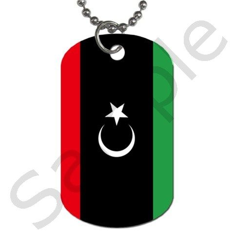 LIBYA LIBYAN FLAG DOG TAG NECKLACE  