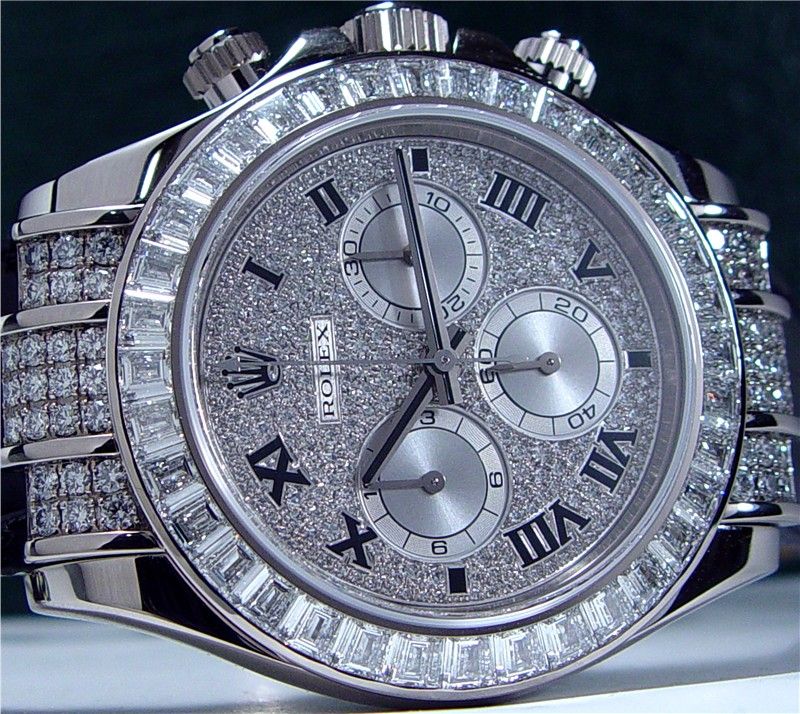 ROLEX   18kt White Gold Daytona Full Diamond 116599 TBR  