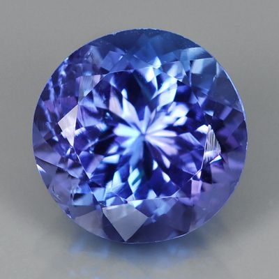 09ct 7.9mm. Round Natural Gem Violet Blue Tanzanite, TANZANIA  