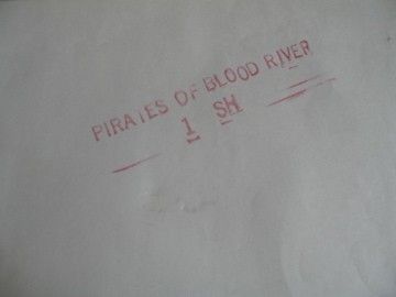   Vintage PIRATES OF BLOOD RIVER one sheet MOVIE POSTER 1962 27x40 RARE