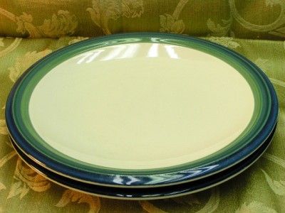 Ocean Breeze Pfaltzgraff LOT 2 DINNER PLATES blue green  