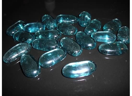 D00349 Sky Blue Glass Gems / Crafts,Jewelry,OOAK  