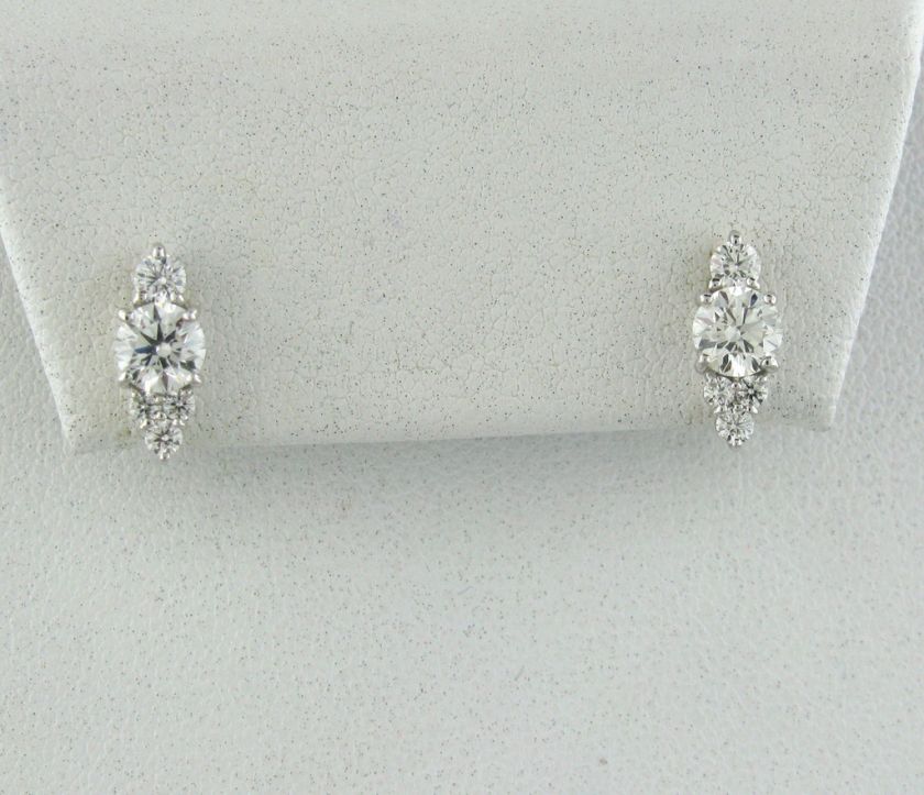 HEARTS ON FIRE 18K GOLD 1.10ct DIAMOND EARRINGS  