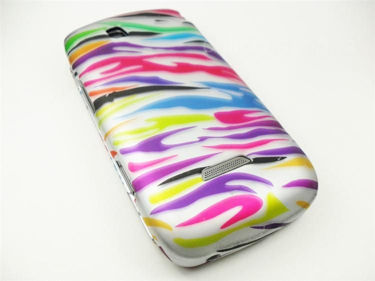 SAMSUNG SIDEKICK 4G TMOBILE COLOR ZEBRA HARD COVER CASE  