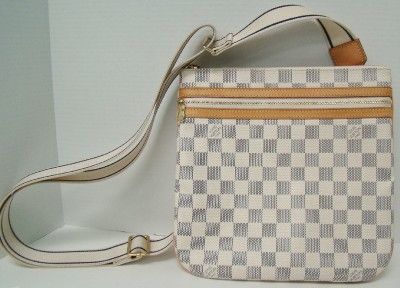   DAMIER AZUR POCHETTE BOSPHORE MESSENGER BAG & GIFT RECEIPT  