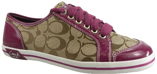 New. Coach Brodi Signature Women Shoe US 7 M Khaki / Plum  