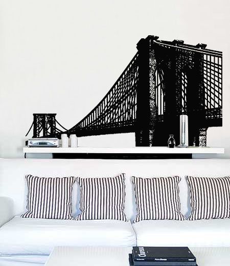 Vinyl Wall Decal Sticker Brooklyn Bridge New York NYC  