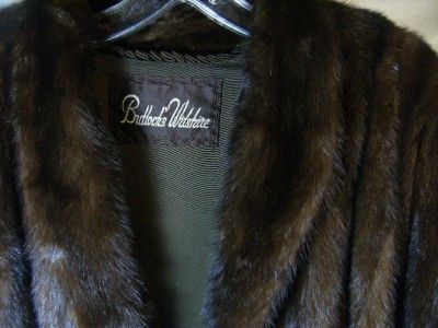 VINTAGE BULLOCKS WILSHIRE SABLE MINK SHORT STROLLER COAT APPROX. SIZE 