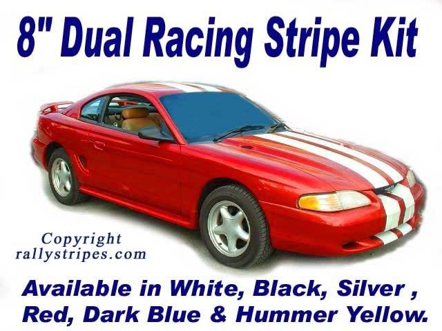 87 98 MUSTANG 8x36 RACING STRIPES Shelby/Lemans   6 colors  