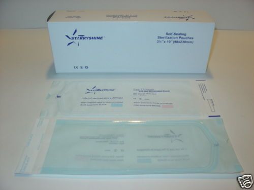 200 DENTAL TATTOO STERILIZATION POUCHES 3.5  x 6.5  