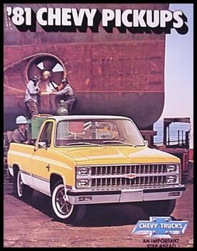 1981 Chevy Chevrolet Pickup Truck Dealer Sales Brochure