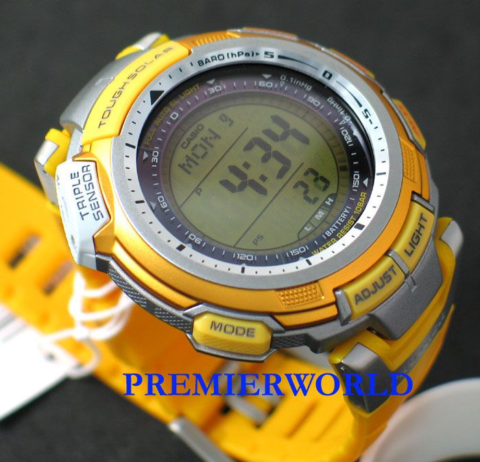 CASIO PROTREK TRIPLE SENSOR SLIM LINE TOUGH SOLAR PRG110C WATCH PRG 