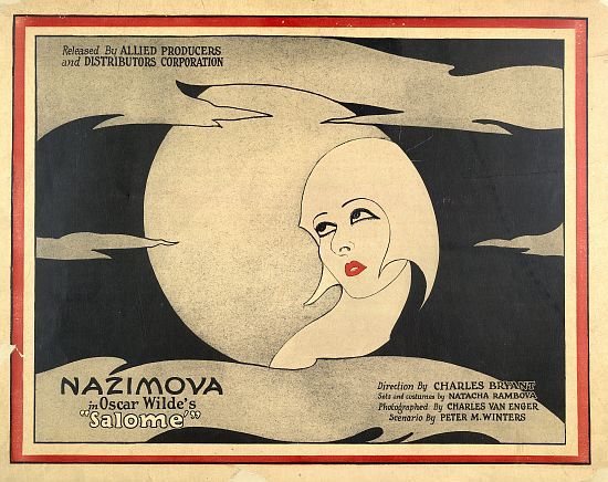 Nazimova Oscar Wilde Salome Movie Poster  