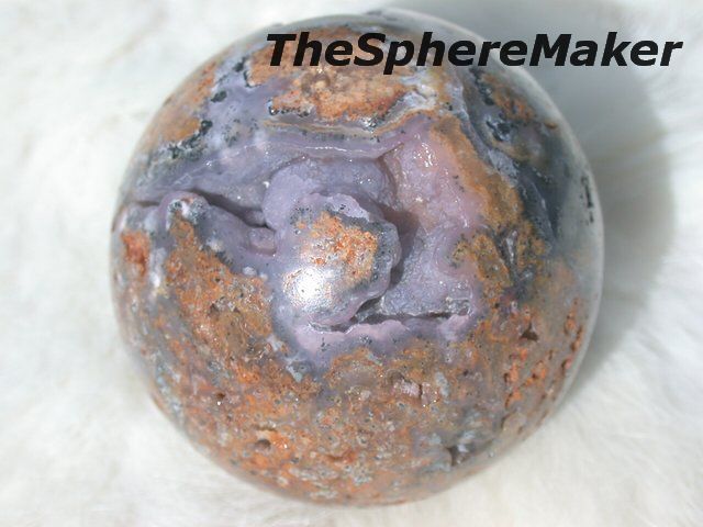 Siaz SMITHSONITE SPHERE GEODE RARE PINK PURPLE CRYSTAL BALL MEXICO 1 